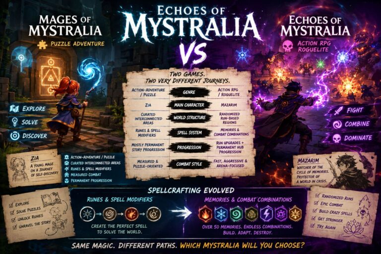 Echoes of Mystralia vs Mages of Mystralia: Full Changes and Gameplay Breakdown